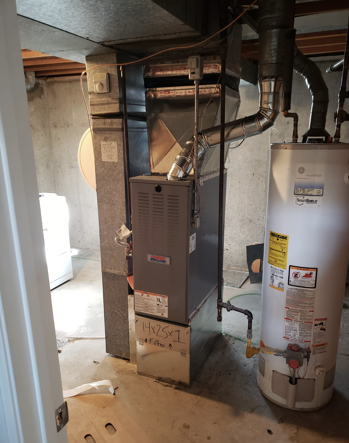 Furnace and water heater installation